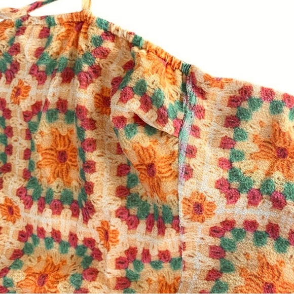 Slate & Willow Crop Top Scarf Hem Tie Back Adjustable Spaghetti Straps Large - Picture 10 of 11